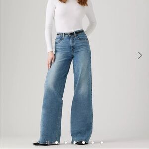728 Levi’s high rise wide leg denim jeans